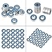 Aumotop Rubber Sealed Blue Metal Ball Bearings for Machine Tool Electronic Equipment Pump Industry 25 PCS Set 5 * 11 * 4mm