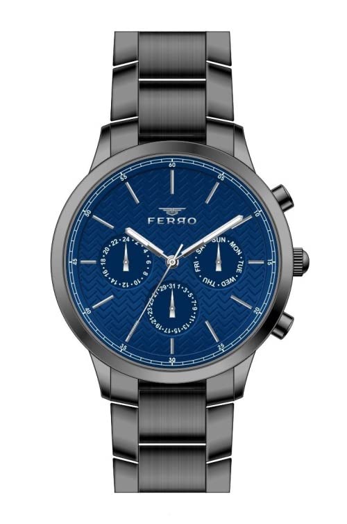 Ferro Aversa Analog Blue Dial Mens Watch-FM11151A-V3 (B09RP8R9PB) Amazon Price History, Amazon Price Tracker