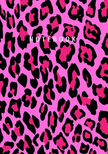 Notebook: cheetah print hot pink 7 x 10": pink cheetah print notebook 100 pages