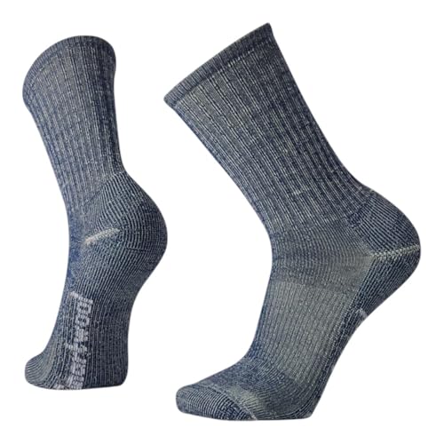 SmartWool Men's Classic Hike Light Cushion Crew Socks, Alpine Blue, Large
