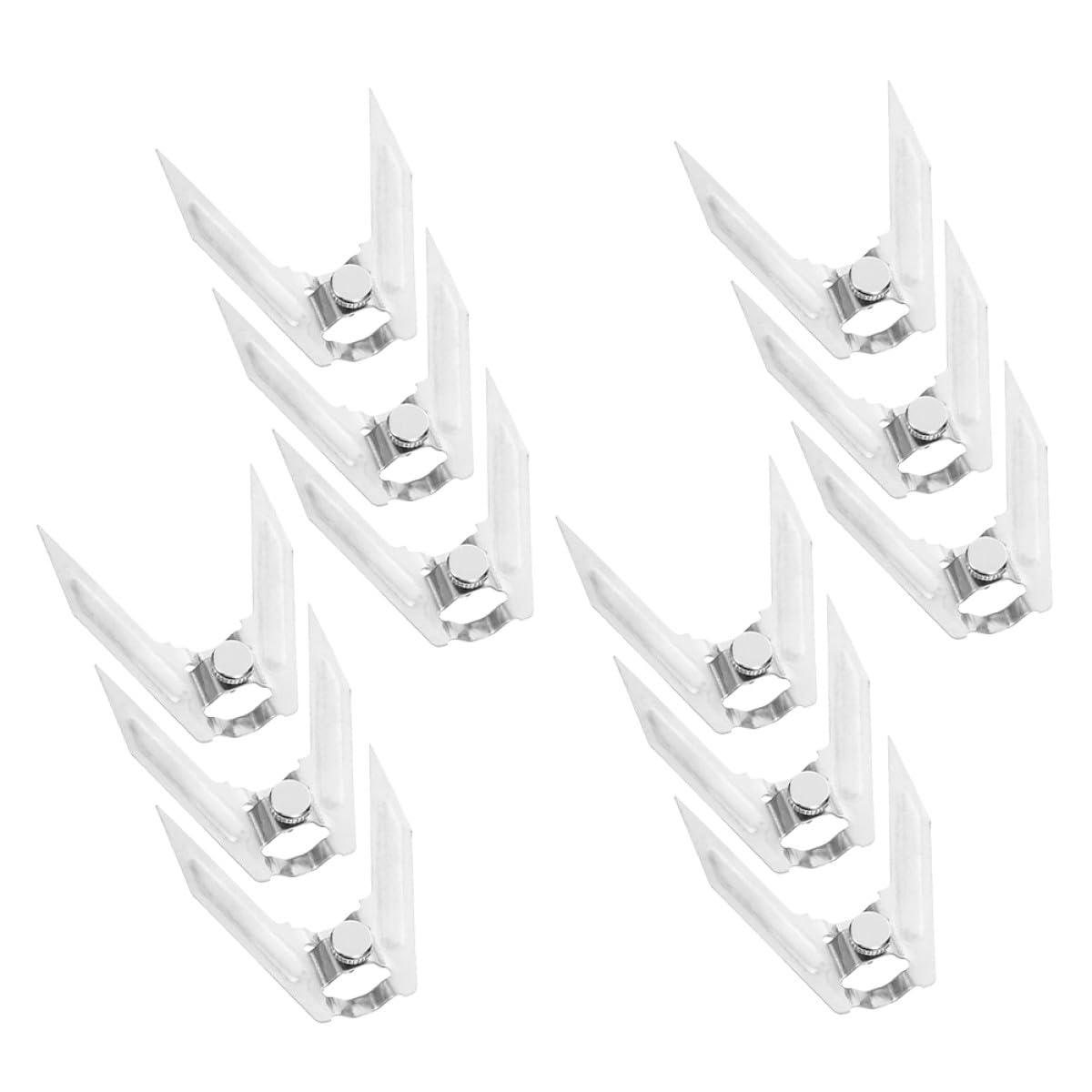 Set 12 Forchette per Spiedo Girarrosto in Acciaio Inox Resistenti al Calore, Accessori per Barbecue e Forno per Pollo Arrosto Uniforme, Adatte a Grigliate All’aperto e Cucina