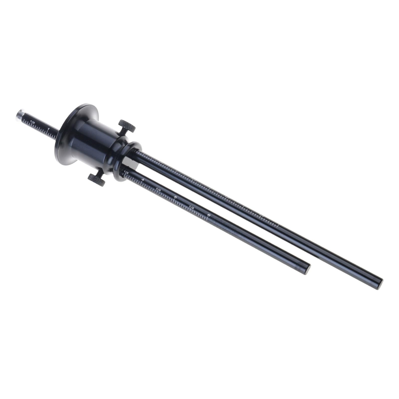 Buxuaaaa Black Anodized Aluminum Wood Scriber With Steel, Measurement For Cabinet Making & Joinery Tasks Professional Carpentry Layout Tool Marking Scriber With Steel Double Measurement Systems For Woodworking