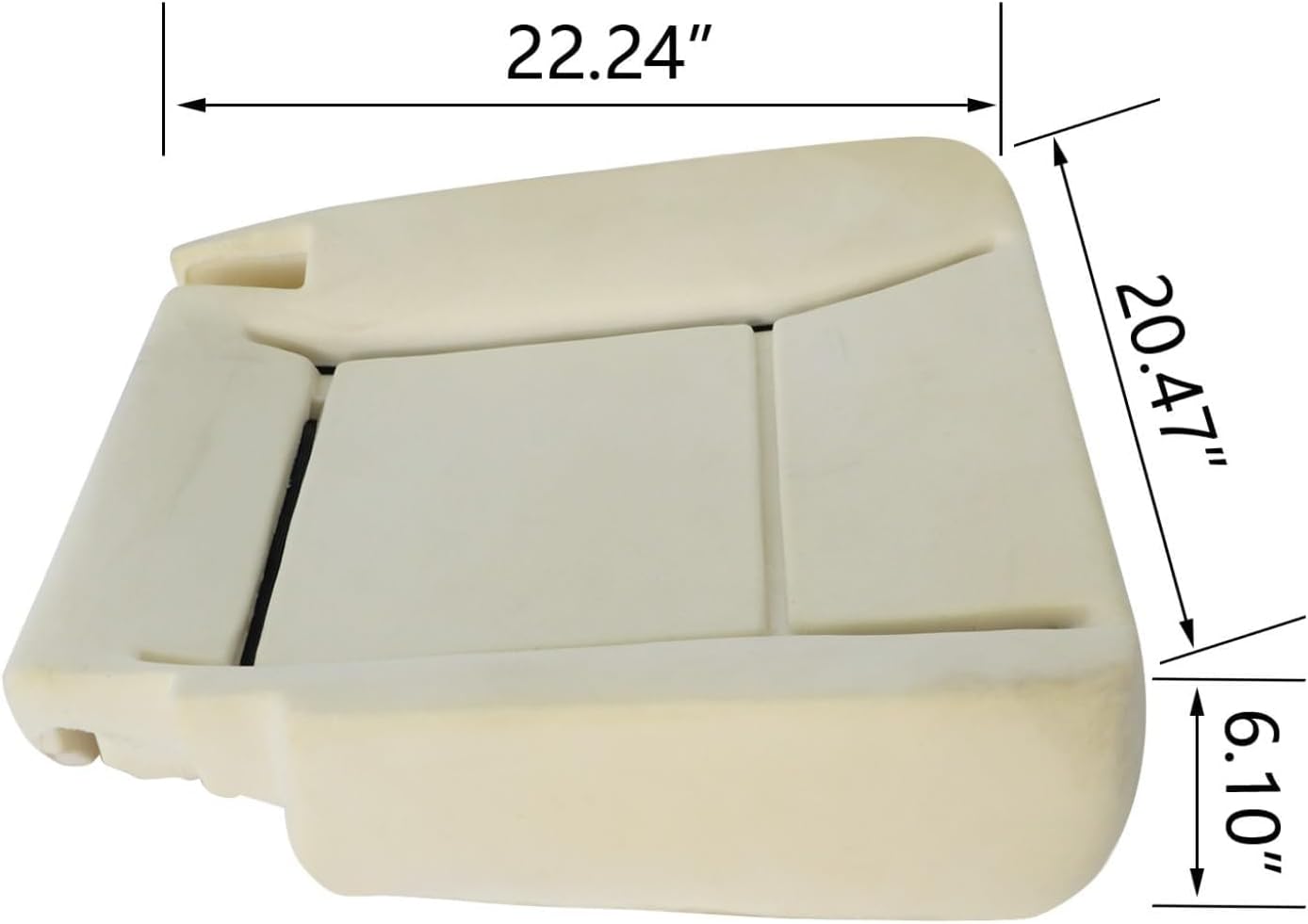 NLQR Slate Gray Driver Side Bottom Replacement Leather Seat Cover Medium & Foam Cushion Compatible with Dodge Ram 1500 2500 3500 4500 2006 2007 2008 2009