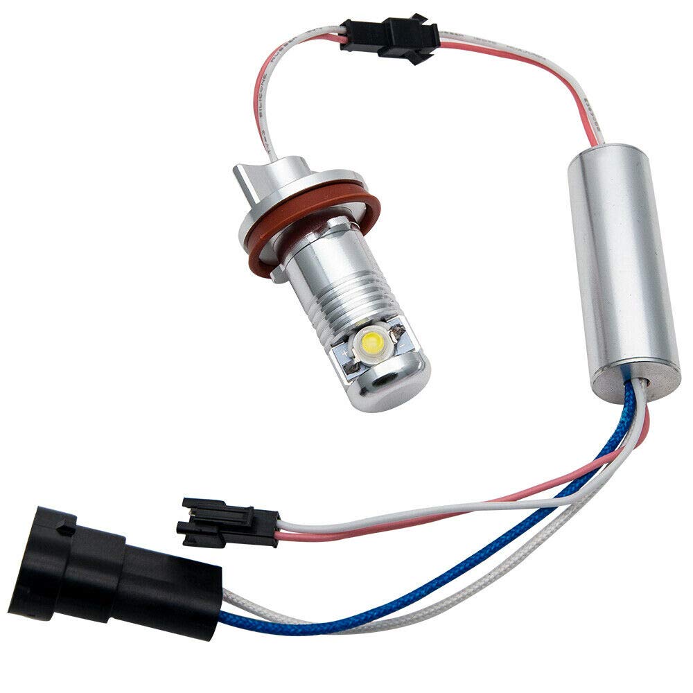 LED Angel Eyes Halo anneau lumière, feux de jour Riloer DRL H8 ampoules pour E92 E93 M3 E90 E82 E60 E70 E71
