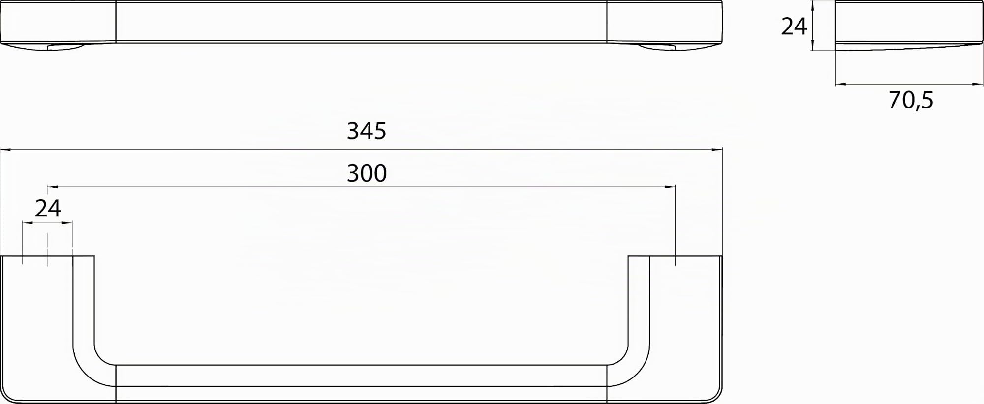 EMCO TREND Wannengriff (Stützgriff Chrom, Länge 345 mm, für Badezimmer, Wandhaltegriff für Badewanne) 027000131, Normal