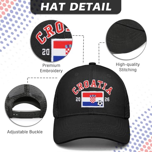 Image of Adjustable State Flag Trucker Hat Mesh Baseball Cap with Embroidered Patch for Men Women