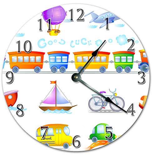 Reloj de Pared Grande 10.5 pulgadas Transporte Colorido miniatura 1