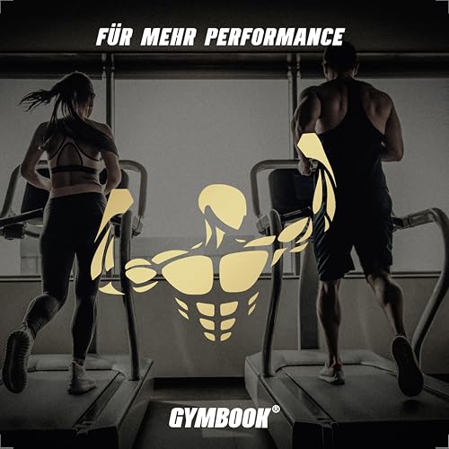 GYMBOOK® Fitness Journal - Hochwertiges Trainings-Tagebuch, Workout-Notizbuch & Logbuch für Frauen & Männer. Handlich in A5