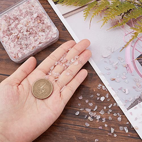 SUNNYCLUE 1 Box 100g Natural Rose Quartz Chip Beads No Hole Crystal Pebbles Bulk Irregular Shaped Quartz Rock Healing Crystal Natural Mini Stones 2-8mm Healing Indoor Decorative DIY Craft Chakra Decor - Image 3