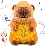 Breathing Teddy Capybara Anxiety Relief Plush, Soothing Capybara Bear Koala Sleep Soother Toys with Music Lights & Breathing Motion, Calming Gifts for Kids & Adults