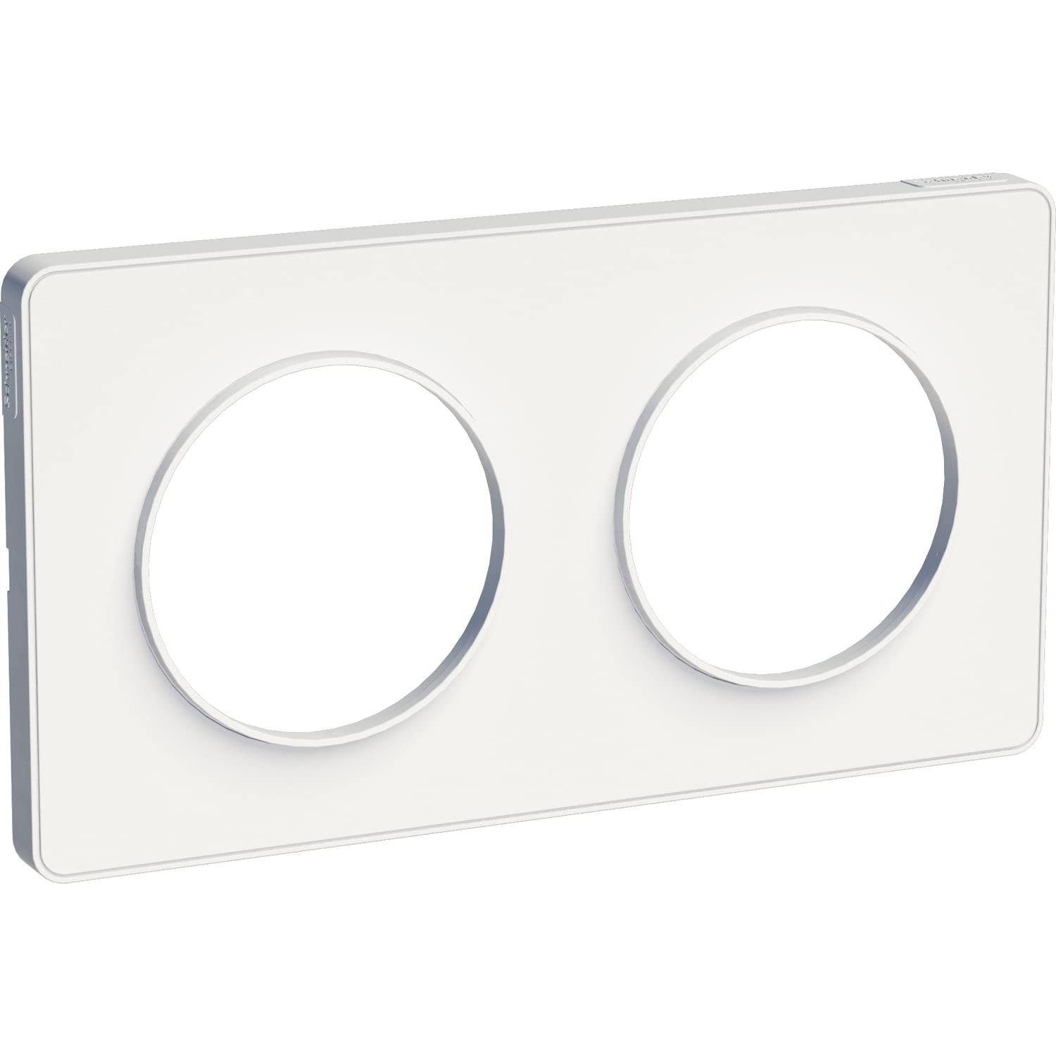 Schneider Electric Odace Touch plaque Blanc 2 postes entraxe 71mm