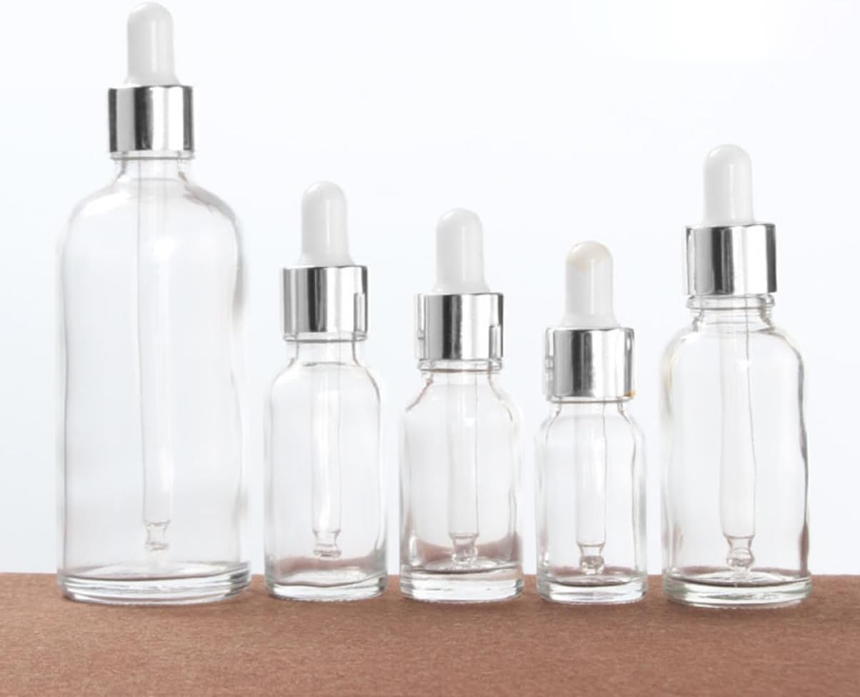 GALPADA 10Pcs Fillable Essential Oil Bottles with Dropper Transparent Containers for Fragrances Lotions and Anointing Oils and Design