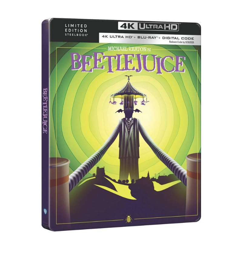 Beetlejuice (Walmart Exclusive) (Steelbook) (4K Ultra HD + Blu-ray + Digital) Comedy, Horror
