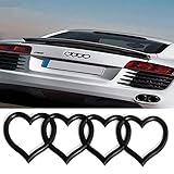 Love Heart Logo Rear Trunk Emblem Auto Accessories Replacement Decal Sticker for Audi A3 A4 A5 A6 A8...