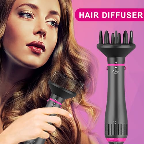 SevenPanda Hair Dryer Brush Blow Dry Hair Brush 4 in 1 Hair Styling Appliances Set with Hairdryer Brush, Hot Air Brush, Hair Diffuser, Hot Brush Suitable for All Hair Types, Ionic Care Frizz-Free - Image 6