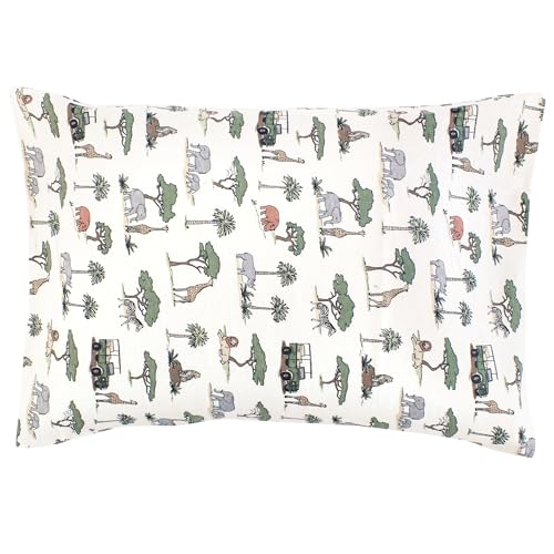 Image of Hudson Baby Unisex Baby Cotton Toddler Pillow Case, Going On Safari, One Size