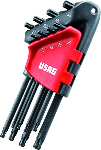 Un prodotto della marca USAG USAG 280 LTSTX/S8 - Serie di 8 chiavi maschio lunghe testa sferica TORX® 280078
