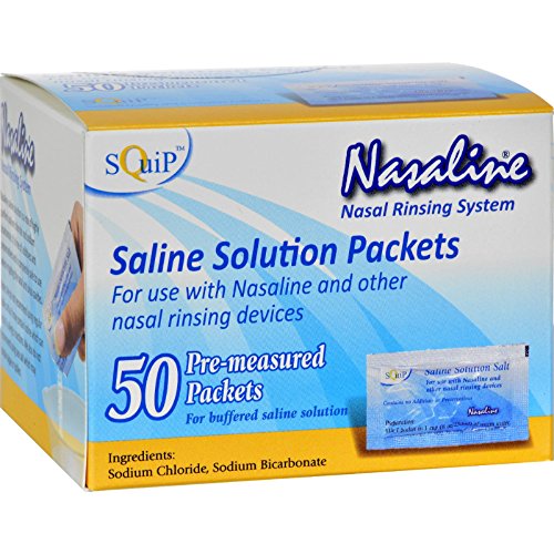 Squip Products Nasaline Salt Pre-Measured Packets - Nasal Rinsing System - 50 Packets (Pack of 2) - //coolthings.us