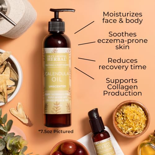 Image of Ora's Amazing Herbal Calendula Skin Salve and Oil Set, Organic Licorice Skincare Balm, Responsibly Sourced Beeswax, 4 oz salve with 2 oz oil