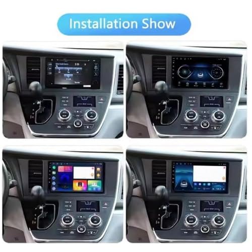 Radio de coche 2 DIN con pantalla táctil y Bluetooth para Toyota Sienna 2016-2021 5