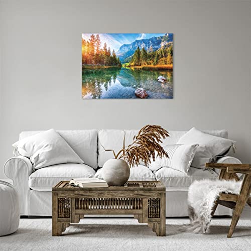 Impression sur toile de qualité supérieure paysage montagnard cadre AA70x50-4456 - 3
