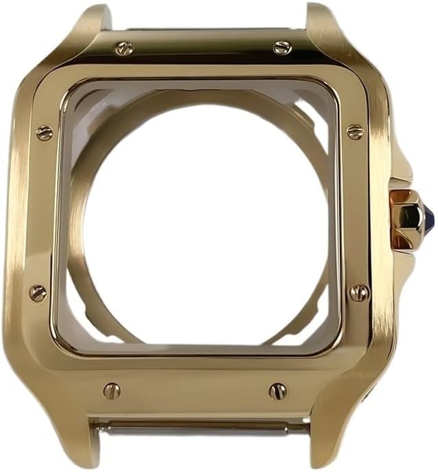 38mm NH35 Square Case Black Gold Stainless Steel Modification Parts for NH35/NH36 Movement