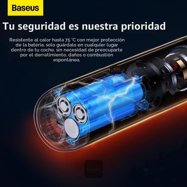 Aspirator de Mana Baseus A3 Lite, putere aspirare 12000pa, suporta incarcare QC3.0, filtru HEPA, acumulator 6000mAh, cablu inclu