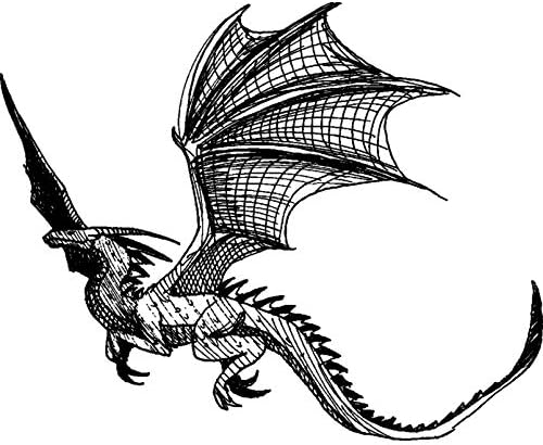 A8 'Flying Dragon' Unmounted Rubber Stamp (RS00024005)