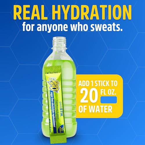 Image of Sqwincher Qwik Stik Zero Single Serve, 0.11 oz Packs, 20 oz Yield, Lemon-Lime, 50 /Bag - 1 Each | Zero sugar electrolyte mix, fast-dissolving single-serve sticks, just add to 20oz water bottle for quick on-the-go hydration