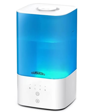 KAMAKERU Humidifiers for Bedroom, 2.5L Cool Mist Air Humidifier with Essential Oil Diffuser (White)