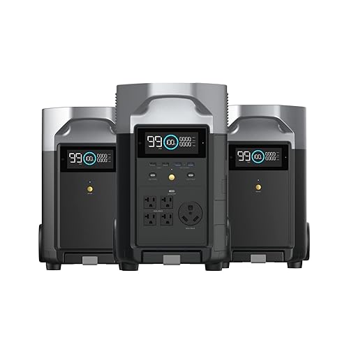 Miniatura 15 de EF ECOFLOW Generador solar de 3.6 KWh DELTA Pro con panel solar portátil de 2 x 400 W, 23% de alta eficiencia, 5 salidas de CA, 120 V/3600 W, para