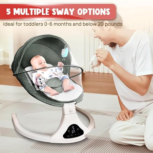 image for RIVIPLOU Baby Swing for Infants to Toddler| Portable Infant Swing with