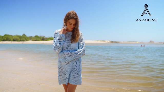 ANRABESS Women Swimsuit Crochet Swim Cover Up 2026 Summer Bathing