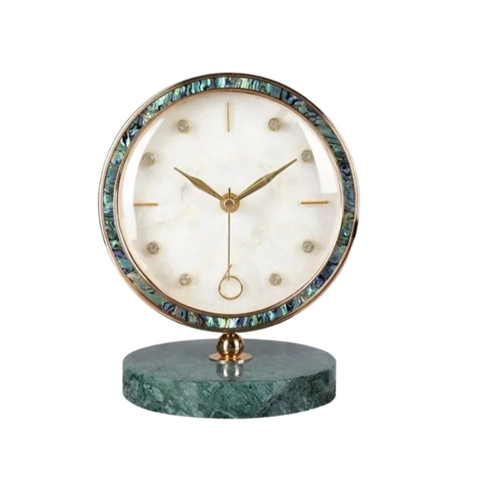 shangguanyun456 Vintage table clock Creative Simple Table Clocks Sea Shell Dial Plate Decor Desk for Living Room,Bedroom,Bedside,Shelf