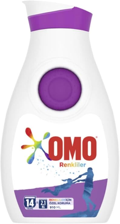 Omo Camasr Deterjan Active Beyazlar ve Renkliler Icin En Zorlu Lekeleri Ilk Ykamada Ckarr 910 ML 14 Ykama'