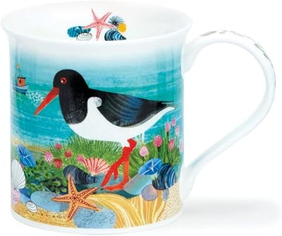 Dunoon Bute 0.3 Litre Fine Bone China Mug Seashore (Oystercatcher)