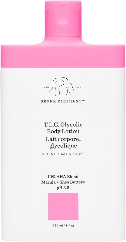 T.L.C. Glycolic Body Lotion - 240 ml/8 fl oz - Lightweight 10% Exfoliating AHA Lotion - Clean Clinical Skincare - Cruelty-Free - Free of Essential Oils, Silicones, and Fragrance
