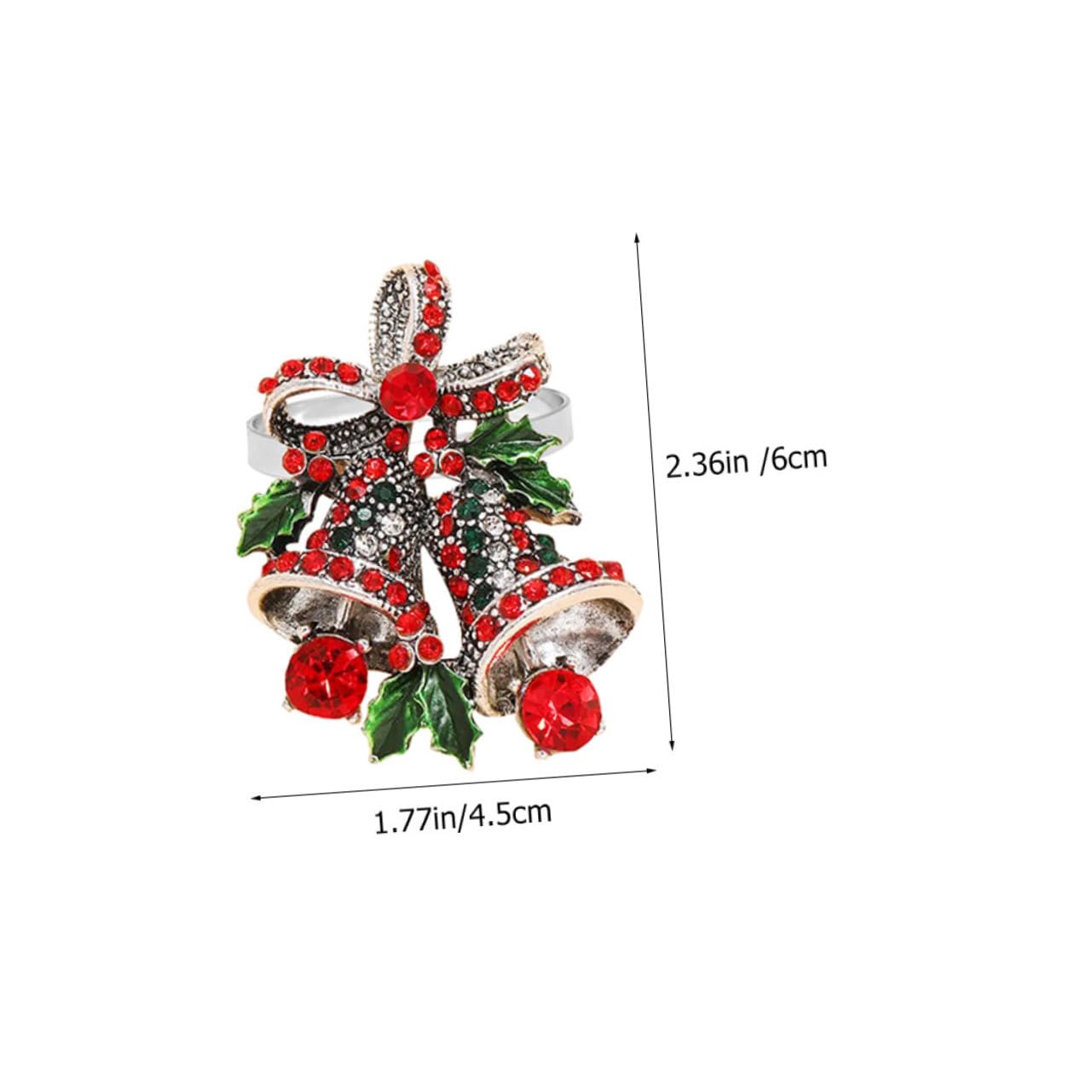 Cabilock 2 Sätze Weihnachtsserviettenringe Weihnachtsdeko Küche Christmas Decorations Table Neon Weihnachtsgirlande Gold Weihnachten Serviettenschnalle Serviettenring Halter 6 Stück * 2