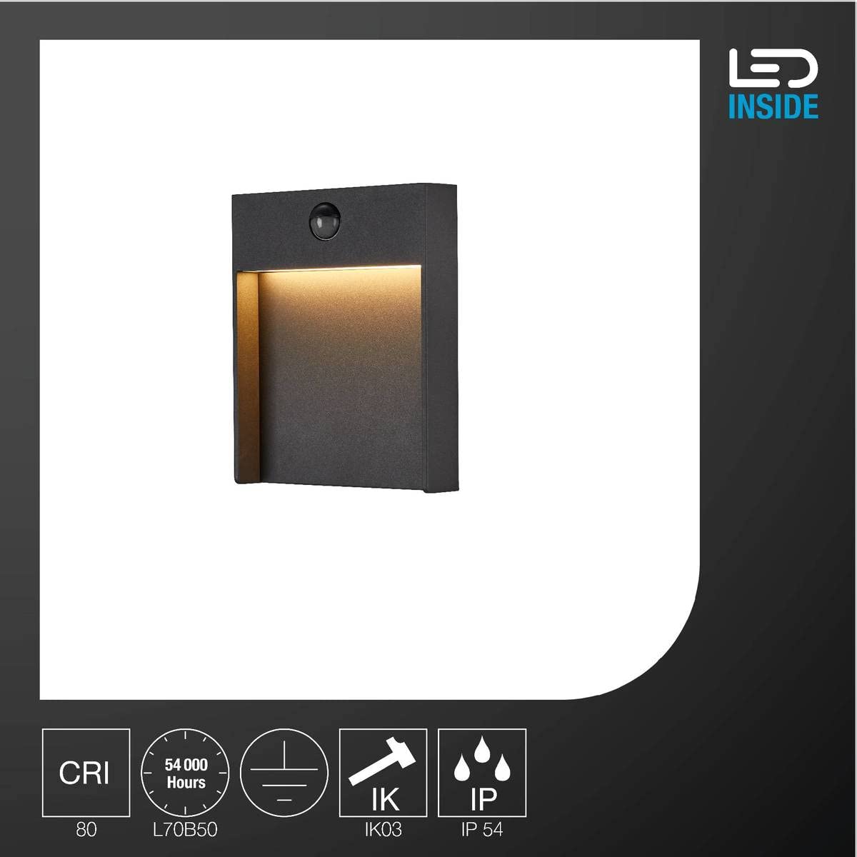 SLV LED Wandleuchte FLATT für die Außenbeleuchtung von Hauseingang, Wänden, Wegen, Terrassen, Fassaden, Treppen | LED Wandlampe, Aussenleuchte, Gartenlampe // CCT Switch (3000K/4000K), 600 Lumen, 16W