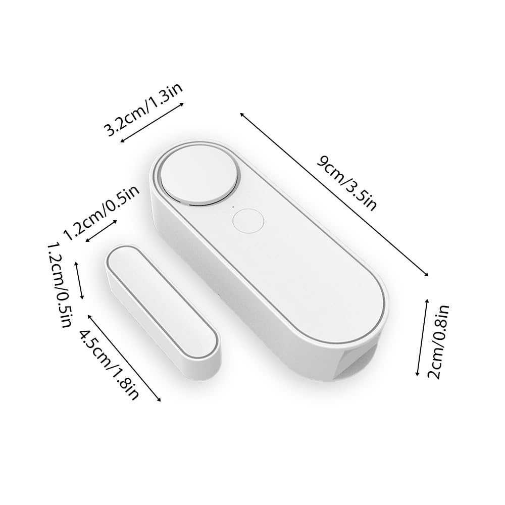 Alarma De Puerta Y Ventana Ty App 2.4g Wifi Alarma Antirrobo Con Sensor Magnético Inalámbrico, Sensor De Alarma De Puerta Y Ventana Adecuado Para El Hogar, Niños, Seguridad De Apartamentos