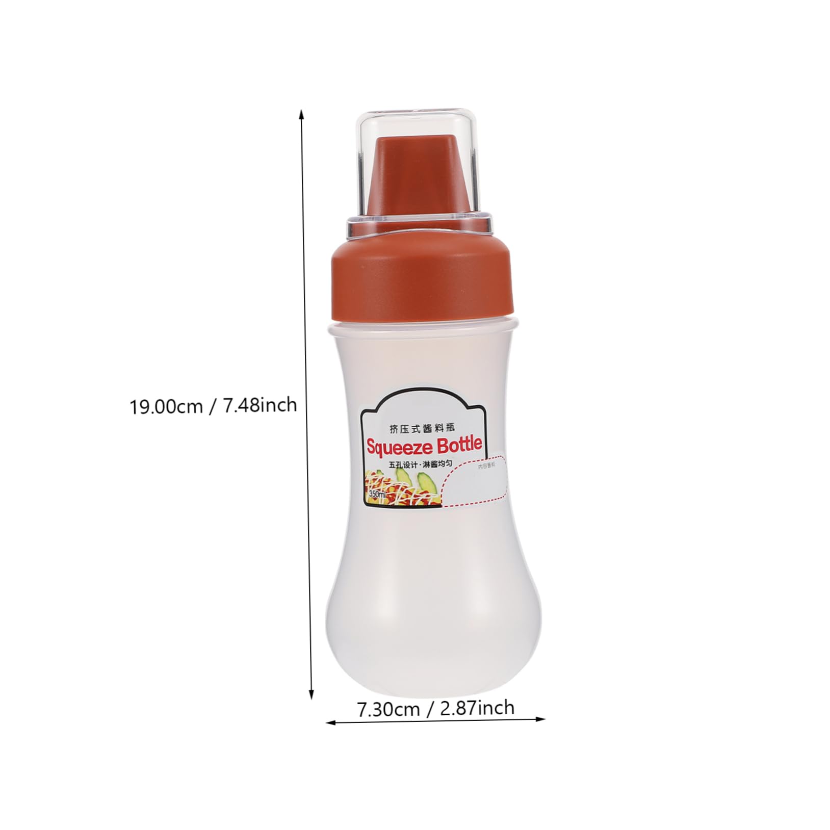 SOLUSTRE 1Pc Food Grade Plastic Squeeze Bottle for Sauces Ketchup Dispenser with Measurement Leak Design for Kitchen Use for Bbq and Salad Dressings