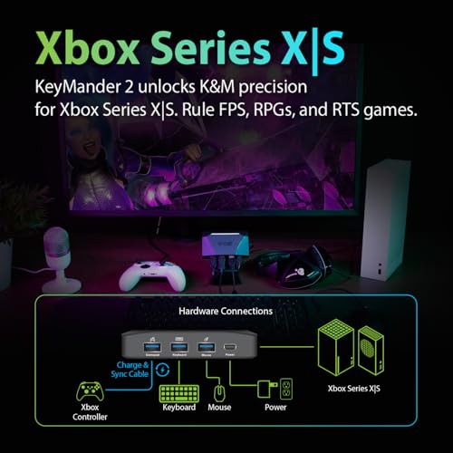 Image of IOGEAR KeyMander 2 Keyboard /Mouse Adapter Plus Controller Crossover, PS4, Xbox Series X /S, Xbox One, Nintendo Switch, GE1337P2, FPS, mouse control