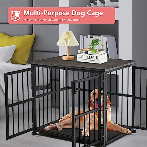 32Inch-Heavy-Duty-Dog-Crate-Furniture-Style-for-Medium-and-Large-Dogs-Wooden-Dog-Crate-End-TableDecorative-Pet-Crate-Dog-House-with-3-Doors - Cucciolini Doodles   32Inch-Heavy-Duty-Dog-Crate-Furniture-Style-for-Medium-and-Large-Dogs-Wooden-Dog-Crate-End-TableDecorative-Pet-Crate-Dog-House-with-3-Doors
