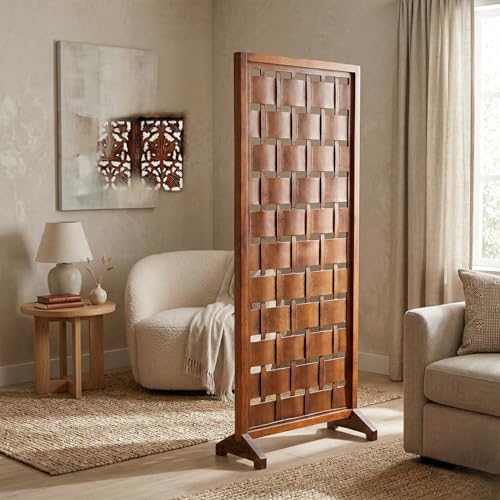 Image of Wooden Room Partition /Screen /Room Divider /Room Separator for Livng Room Bedroom Home Office Restarurant Hallway 1 Panel 30Inches Wide (1 Panel Box 30 Inches)