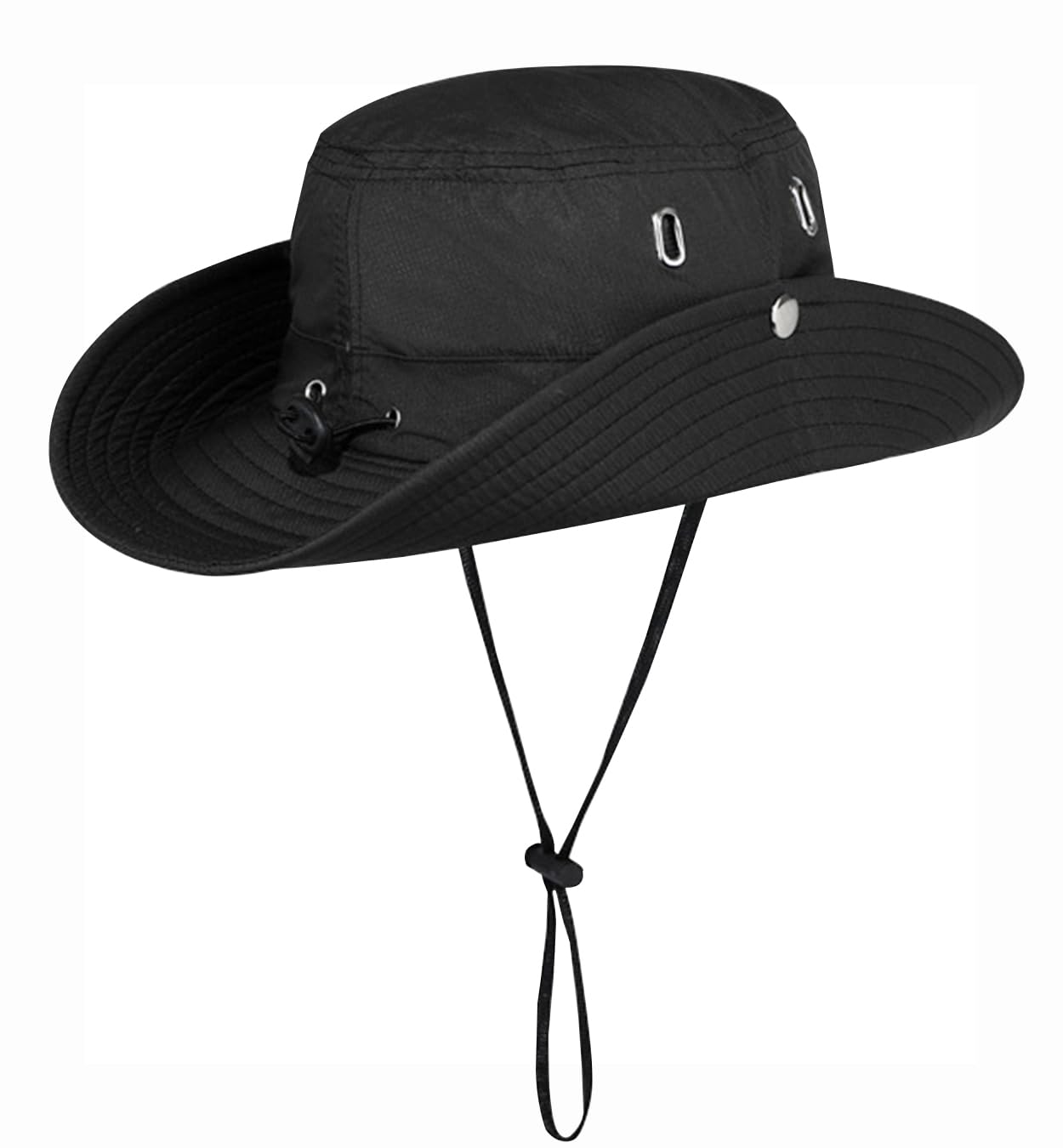 Rayson Sombrero de Pesca Hombre Mujer Gorra de Pescador Transpirable Sombrero de El Sol con Correa de Barbilla Protección UV Verano Boonie Gorra de ala Ancha para Aire Libre