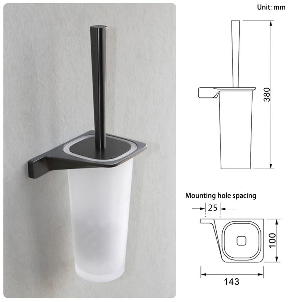 Edelstahl WC-Bürste & Halter Set Kratzfeste Borsten Lange Griff Reinigung Werkzeug Für ToilettenBadezimmer Pinsel Leicht zu reinigen Küvette