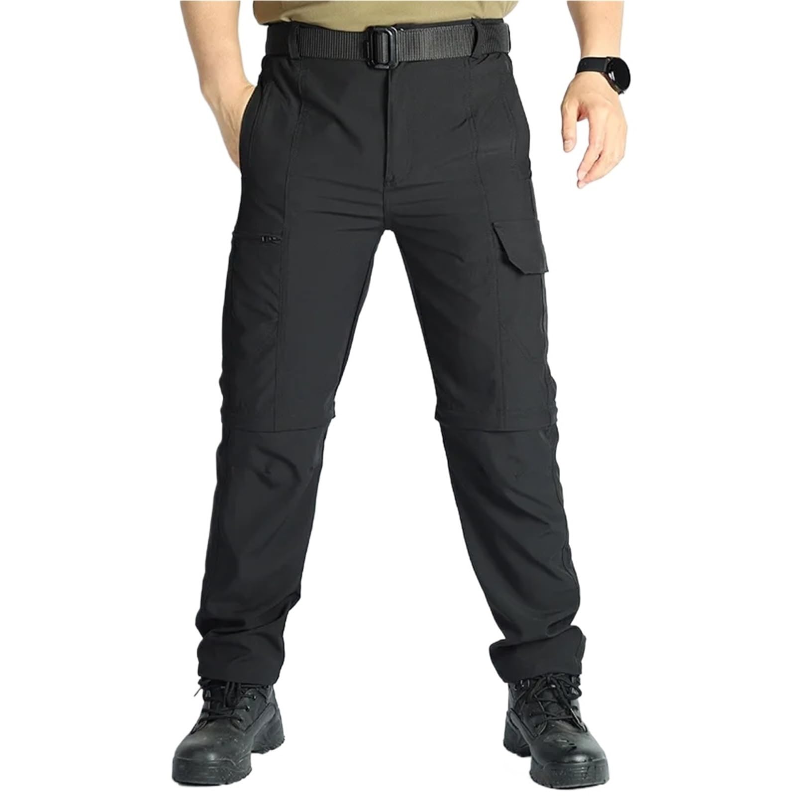Pantalones de senderismo convertibles, desmontables, ligeros, impermeables, secado rápido, for exteriores, pesca, viajes, safari Para Outdoor(Color 2,L)