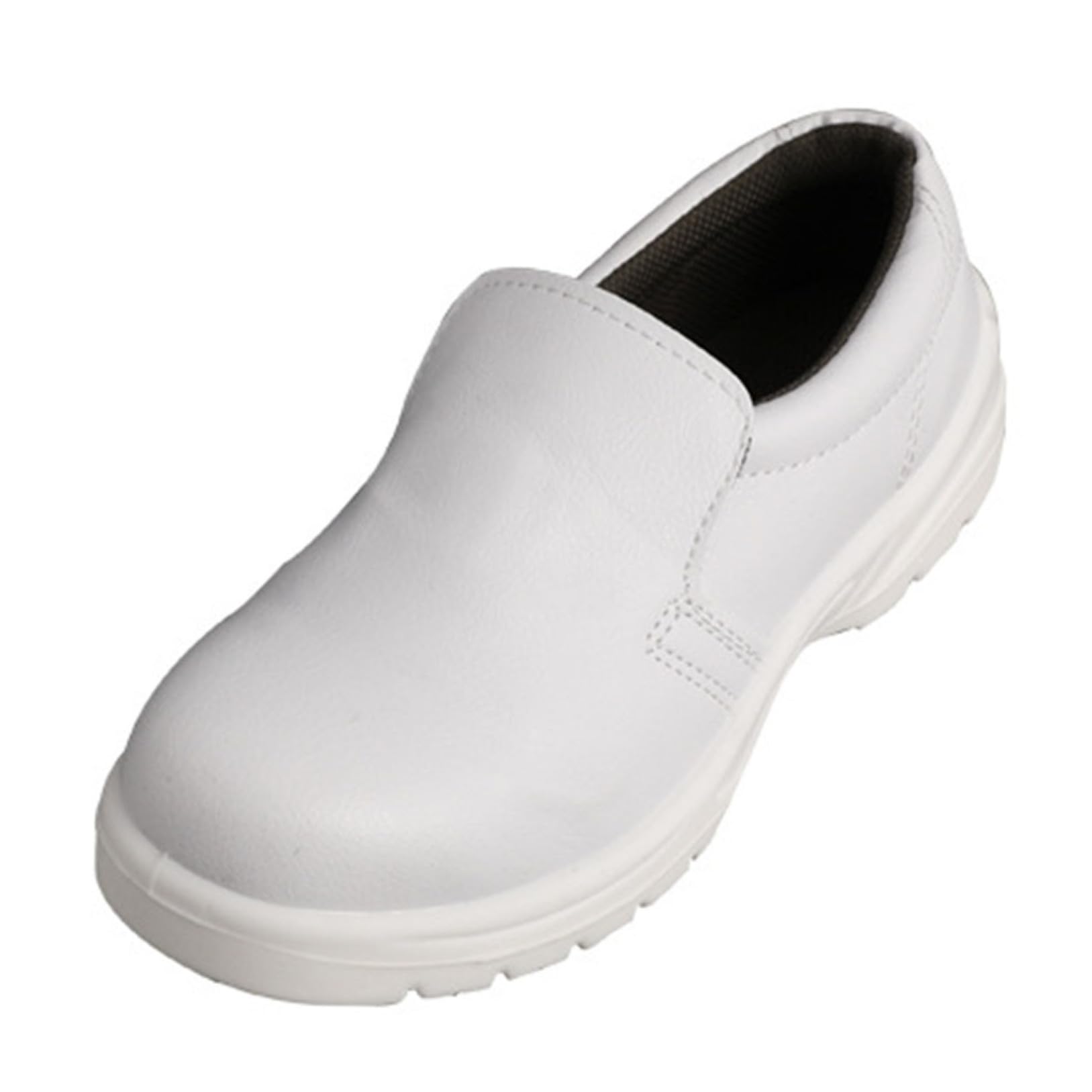 Zapatos de Seguridad Transpirables y Livianos Blancos Puntera Anti-Choque para Trabajo en Taller, Calzado Cómodo de PU y Microfibra para Uso Laboral