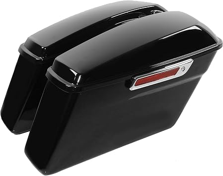 XMT-MOTO Vivid Black Hard Saddlebags Fit for Harley Touring FLT FLHT FLHTCU FLHRC Road King Road Glide Street Glide Electra Glide Ultra-Classic 2014-2023
