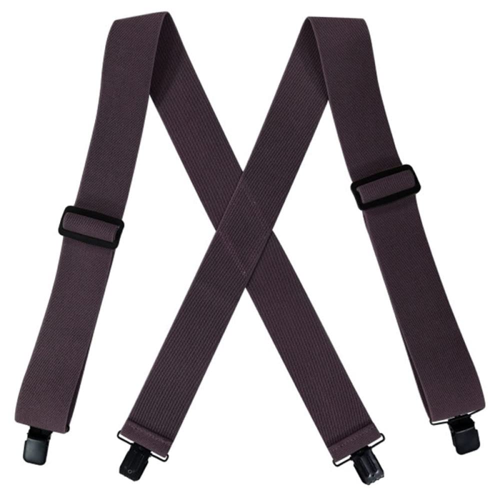 Herren Hosenträger,1pcs 5*120cm für Erwachsene Herren 4 Clips Hosenträger große Starke Stretch X-back Herren Elastische Einstellbare breite Arbeitsriemen